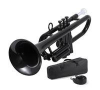 Standard Brass B flat black plastic trumpet instrument for beginners general professional students to play