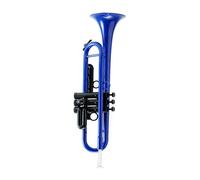 Standard Brass B flat blue plastic trumpet instrument for beginners general professional students to play