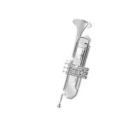 Standard Brass B flat brass nickel plated trumpet instrument B flat Young Pioneers student wind band