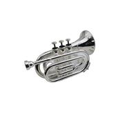 Standard Brass B Pocket trumpet silver-plated musical instrument with box accessories professional trumpet brass B