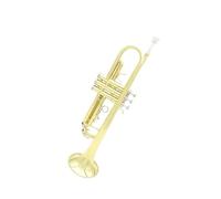 Standard Brass Bb trumpet brass body trumpet set professional brass instrument B flat gold and silver trumpet(Color:Yellow)