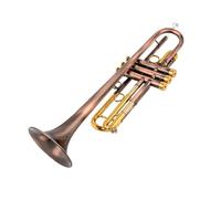 Standard Brass Bb trumpet red copper gold key professional musical instrument with box