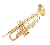 Standard Brass Beginner Spanish horn with leather case professional trumpet B flat brass silver-plated musical instrument