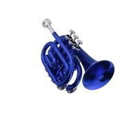 Standard Brass Blue new mini pocket trumpet Bb flat brass wind instrument