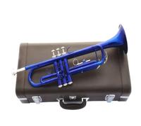 Standard Brass Blue Trumpet Instrument Advanced Trumpet Professional Trumpet Professional Performance Trumpet Instrument B Flat