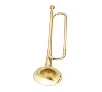 Standard Brass Brass C Trumpet Gold Plated Cavalry Bugle with Mouthpiece for Beginners Military Band