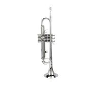Standard Brass Brass nickel-plated trumpet instrument in B flat for primary school students to learn drum band professional performance