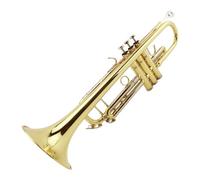 Standard Brass Brass three-color trumpet in B-flat trumpet instrument for beginners to play professionally