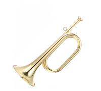 Standard Brass Cavalry Trumpeter Band Brass Bugle Call Trumpet Brass with Mouthpiece Suitable for School Band