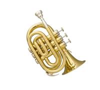 Standard Brass Exquisite and durable musical instrument portable trumpet B flat pocket cornet brass instrument palm trumpet