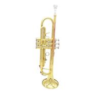 Standard Brass Golden large diameter trumpet Bb flat horn exquisite brass instrument trumpet box mouthpiece