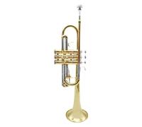 Standard Brass High C three-tone trumpet adult performance-grade brass western wind instrument