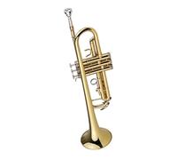 Standard Brass High Quality Trumpet Bb B Flat Brass Instrument Exquisite Mouthpiece Gloves (Color : Gold)