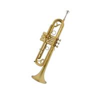 Standard Brass Instrument Challenger Trumpet in B Flat Professional Play Brushed Lacquer Gold