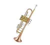 Standard Brass Lacquer gold orchestral trumpet instrument for adults beginners and professional performance level