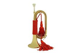Standard Brass Military Bugle Youth Step Bugle B-flat Trumpet Hand Guard Anti-Slip Rope Military Band Professional Bugle