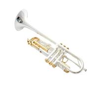 Standard Brass Orchestra beginners with leather case professional trumpet instrument trumpet B flat brass silver plated