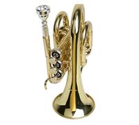 Standard Brass Palm size pocket trumpet palm size pocket size mini trumpet Bb tone golden trumpet size palm size