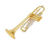 Standard Brass Portable pocket trumpet professional trumpet instrument with leather case Bb trumpet B flat brass silver plated