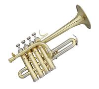 Standard Brass Professional high-number Bb piccolo trumpet brass gold and silver painted trumpet high-quality alloy piston