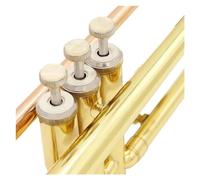 Standard Brass Professional music trumpet Bb B flat copper tube material trombone wind instrument with mouthpiece strap box(Color:2)