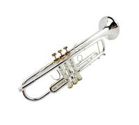 Standard Brass Professional performance level B-flat trumpet instrument silver-plated one-piece horn hand-carved