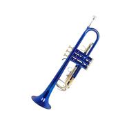 Standard Brass Professional trumpet B flat trumpet set copper tube body colorful gold key red blue black trumpet(Color:2)