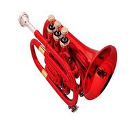 Standard Brass Red Palm Size Pocket Trumpet Palm Size Pocket Size Mini Trumpet Bb