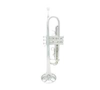 Standard Brass Trumpet Bb B flat bottom durable brass trumpet with silver plated mouthpiece a pair of gloves and a nice gig bag