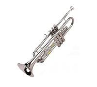 Standard Brass Trumpet Bb B flat three tone brass instrument with hard case mouthpiece cloth and gloves