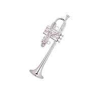 Standard Brass Trumpet in E flat/D key Silver-plated trumpet professional performance examination instrument