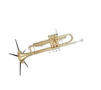 Standard Brass Trumpet instrument all yellow/nickel plated/three colors/B flat three tone trumpet for beginners to play(Color:Gold)
