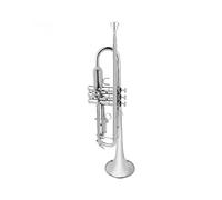 Standard Brass Trumpet instrument in B flat nickel plated universal for entry level examination for beginners