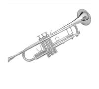 Standard Brass Trumpet Professional Double Beam Reinforced Silver Falling Three-Tone Trumpet