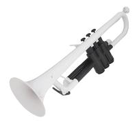 Standard Brass White professional playing plastic brass instrument trumpet in B flat for beginners grading exam