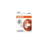 OSRAM ORIGINAL W5W halogen, position and number plate light, 2825-02B, 12V, double blister (Pack of 2)