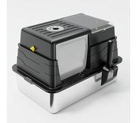 Standard Cat Litter Box Dark Grey with PP Scoop, Black