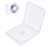 Standard CDs Jewel Cases Slim Square Plastic CDs Cases Transparent Jewel Cases for CDss,Transparent DVD Cases for Office, Audio Visual Room and Home Use