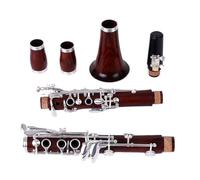 Standard Clarinet Red Wood Professional Clarinet Bb Rosewood Clarinet Silvering Keys Solid Wood(M12)