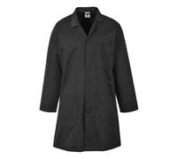 Portwest 2852 Standard Lab Coat Kingsmill Polycotton Stud Front | Black, Small, 3 Pockets, Stud Front, Kingsmill Polycotton, Durable, Chore Coat, Work Jacket