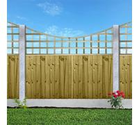 Standard Concave Trellis, 6ft x 2ft Curved Wooden Fence Panel Trellis Topper, Privacy Extender for Garden Fencing Panels | Decorative Boundary Wall Lattice (Wide: 182.8cm x High: 60cm) (3 Pack)