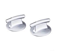 Standard Cooker Knob Silver Replacement for Gas Electric Hobs 6mm Shaft Alloy for dial 55mm Oven Control Knobs 2 Pack Kitchen Repair Parts(2-1)