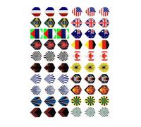 Standard Dart Flights, Durable Replacement Tail Wings Universal Size 30pc