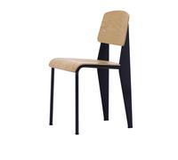 Standard Dining Chair Prouvé Bleu Marcoule/Oak
