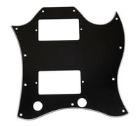 Standard Electric Guitar Pickguard 11 Hole Full Face SG Standard Electric Guitar Stylish And Portable Durable Easy To Install(3ply Black)