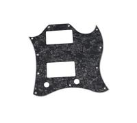 Standard Electric Guitar Pickguard Electric Guitar Pickguard Plate Full Face Compatible SG Standard Style With Installation Screws Easy To Install(Black 4ply)