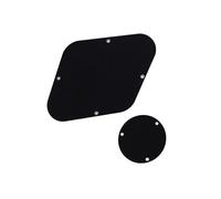 Standard Electric Guitar Pickguard Professional Two Pack LP Style Guitar Back Plate Control Converter Cavity Cover(Black 3ply)