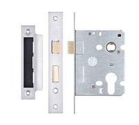 Standard Euro Profile Sash Lock - 76mm - Satin Stainless Steel