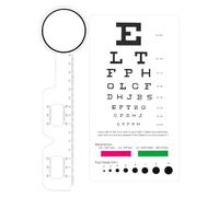 Standard Eye Chart - PVC Standard Visual Acuity Measurement,Eye Sight Chart With Occluder,Red-Green Color Strips Classroom School Home Study Room Living Room for Students Kids Children