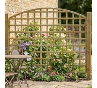 Standard Fence Panel 6ft x 4ft Arch Top Square Garden Trellis Wooden Screen | 182.8cm x 142cm, Arched Privacy Lattice Fencing, Pergola, Balcony & Patio Screening, Treated, Support for Plants & Vegetables